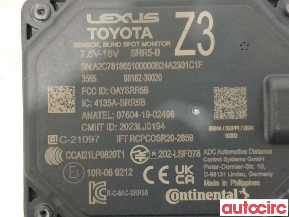 Sensor radar til Toyota bZ4X 2022-->> (TOYOTA|8816250021|8816230020)