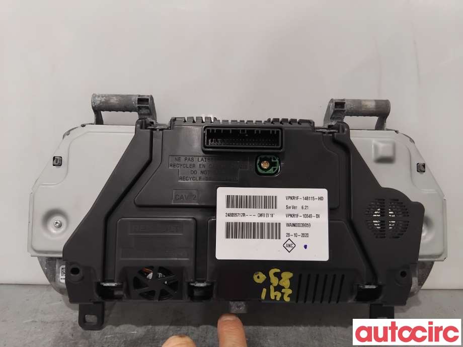 Instrumentpanel til Renault Zoe 2013-2019 (Fase 1)  (RENAULT|248096175R|VPKR1F-14B115-HD|248099717R)