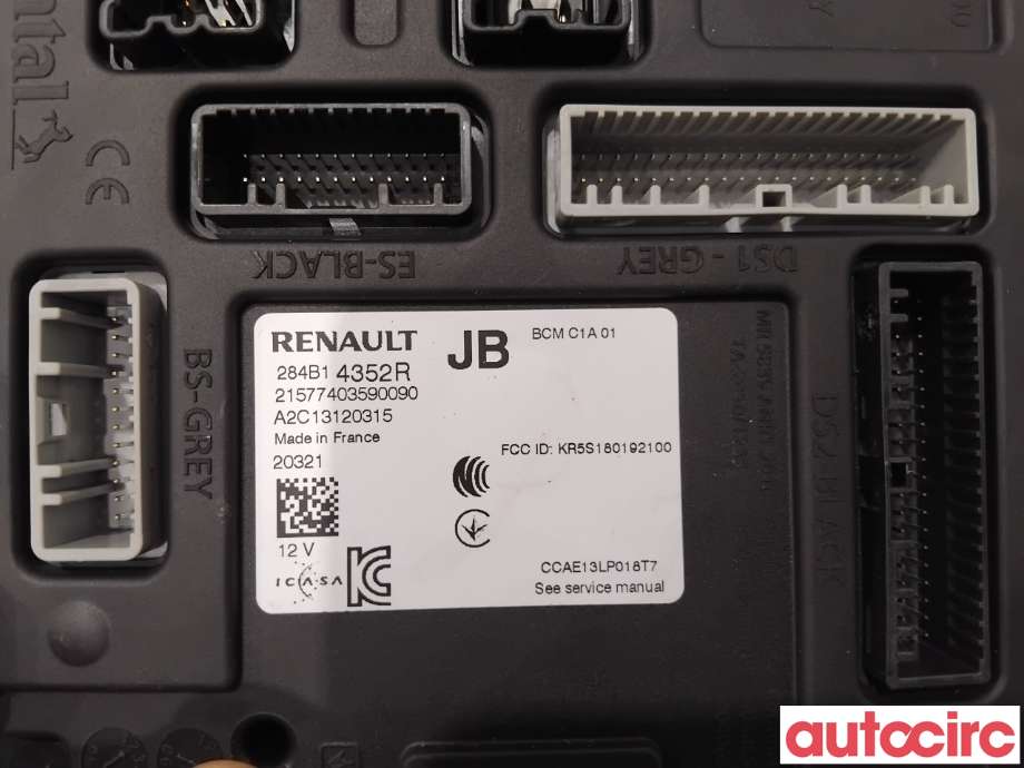 Styreenhet diverse til Renault Zoe 2013-2019 (Fase 1)  (RENAULT|284B26838R|A2C13120315|284B14352R)