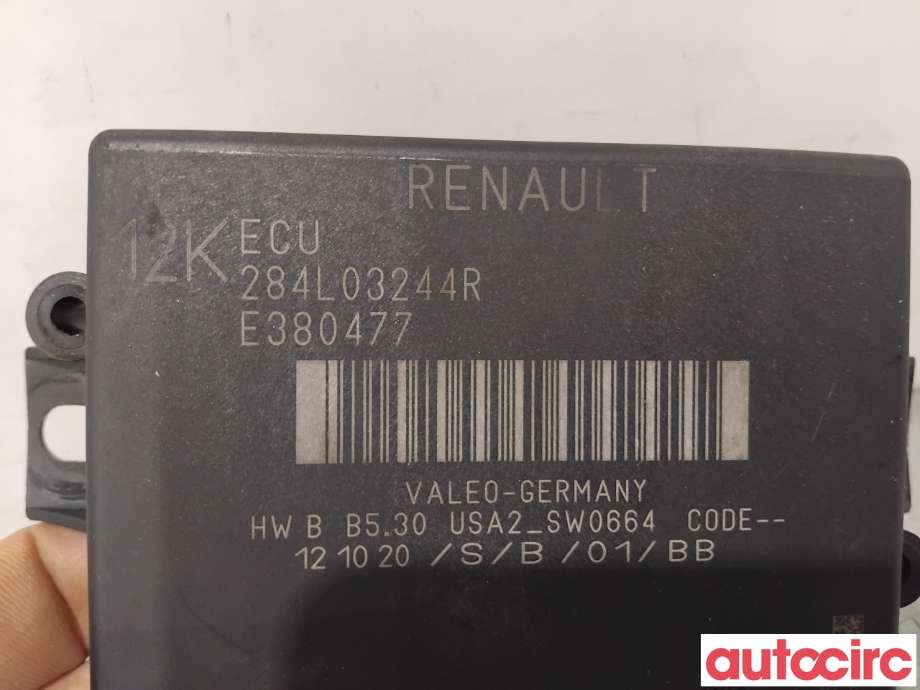 Styreenhet parkering til Renault Zoe 2013-2019 (Fase 1)  (RENAULT|284L08347R|E380477|284L03244R)