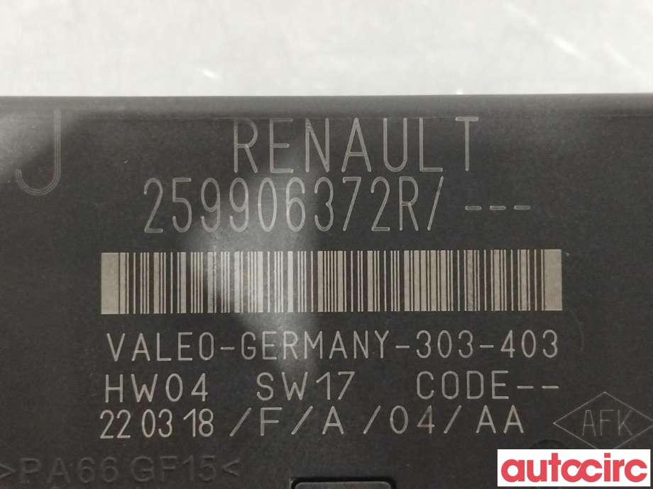 Styreenhet parkering til Renault Zoe 2013-2019 (Fase 1)  (RENAULT|259906372R)