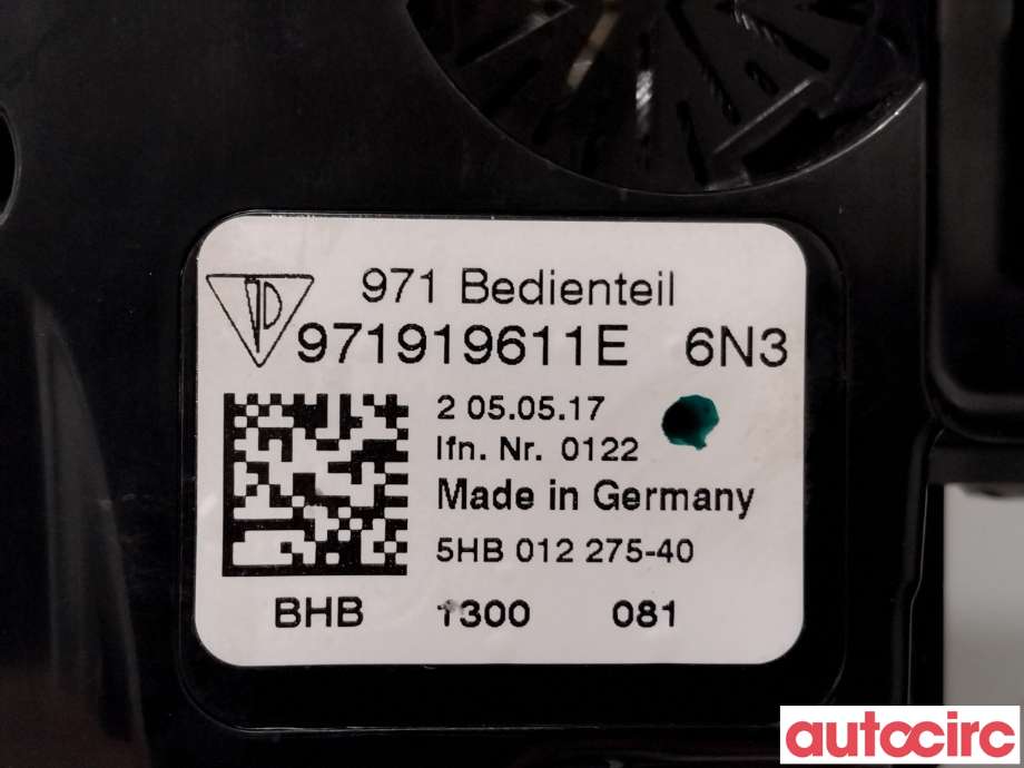 Varmeapparat betjening til Porsche Panamera 2017-->> (Type II) (971) (971) (PORSCHE|971919611E|5HB012275-40|971919611AD)