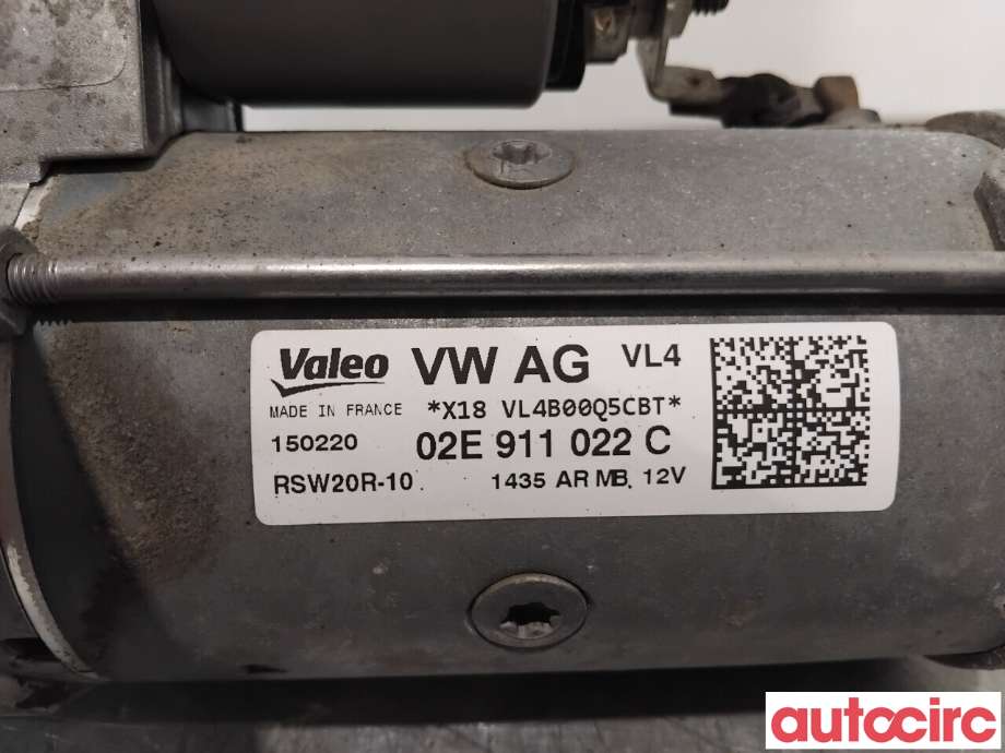 Starter diesel til Škoda Octavia 2017-2020 (Type III, Fase 2)  (SKODA|02E911022CX|RSW20R-10|02E911022C)