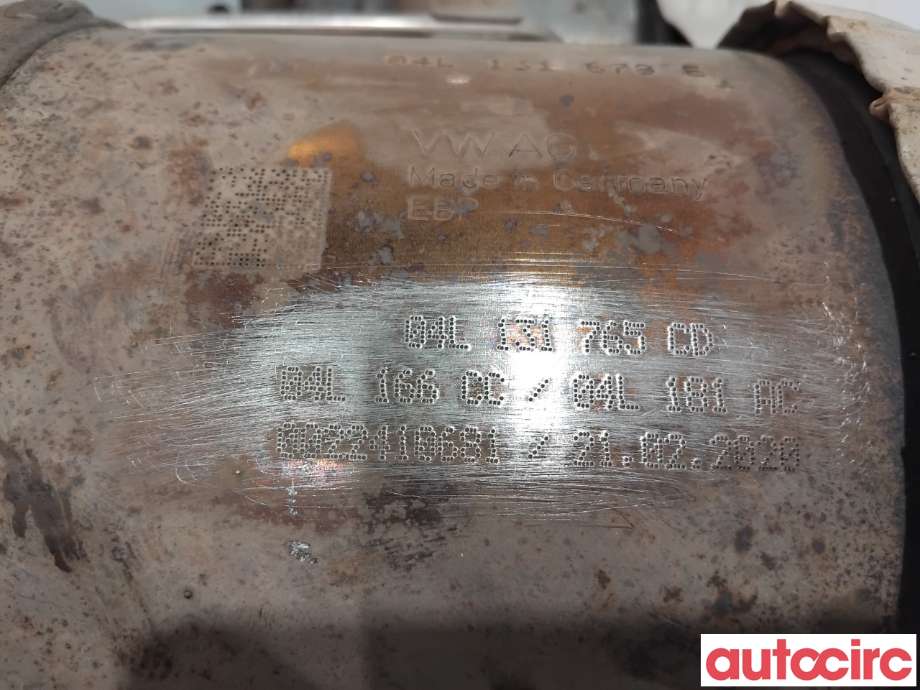 Partikkelfilter til Škoda Octavia 2017-2020 (Type III, Fase 2)  (SKODA|04L131678EX|04L166CC|04L131679BX)