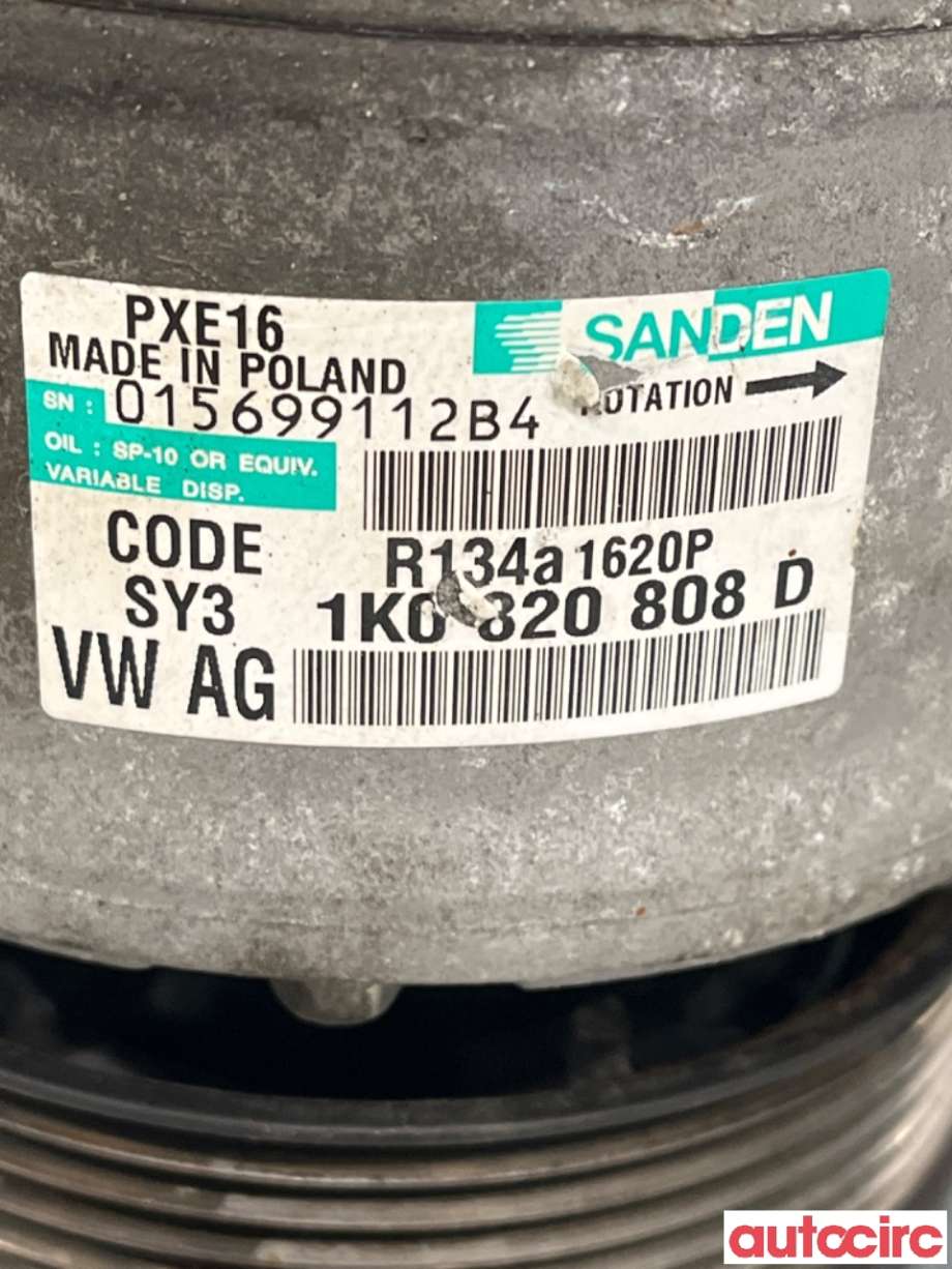 Aircondition kompressor til Škoda Superb 2008-2015 (Type II)  (SKODA|1K0820808FX|PXE161620|1K0820808F)