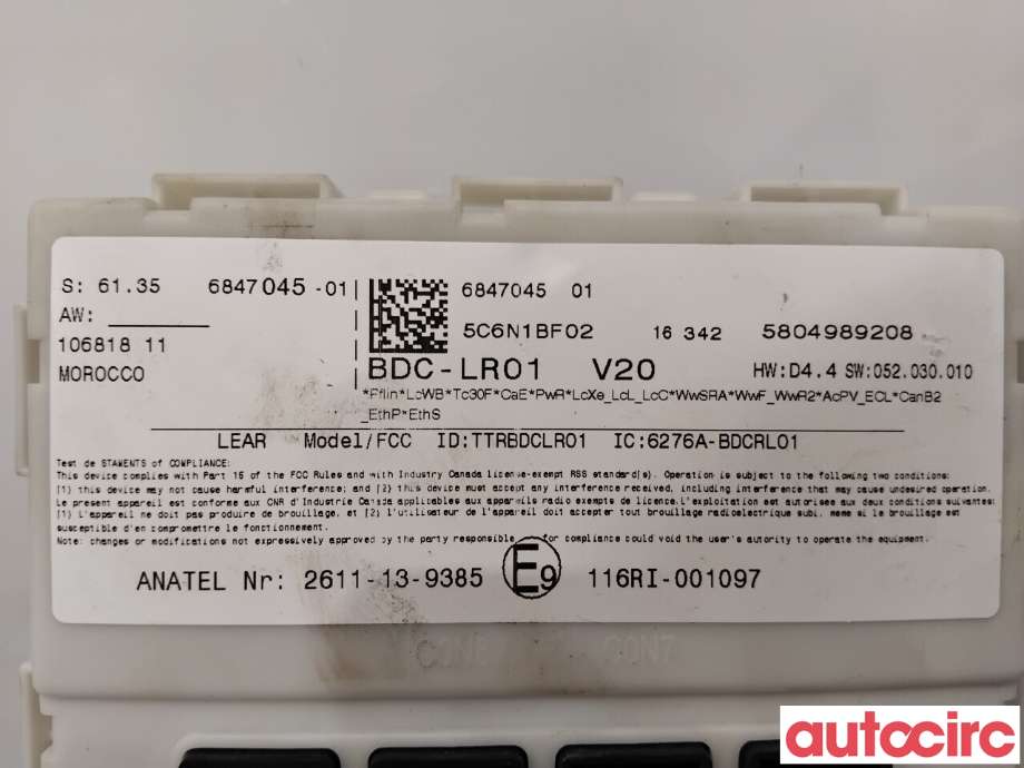 Sikringsboks til BMW i3 2013-2022  (BMW|61355B5D695|6847045-01|61356847045)