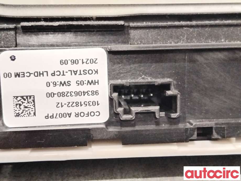 Bryter diverse til Citroën C4, Spacetourer 2019-->>  (CITROEN|9834063280|10351822-12)