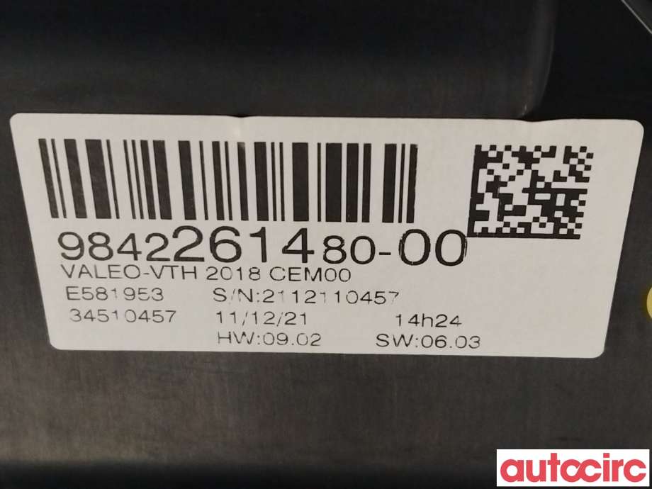 Instrumentpanel til Citroën C4, Spacetourer 2019-->>  (CITROEN|1677219680|9842261480)