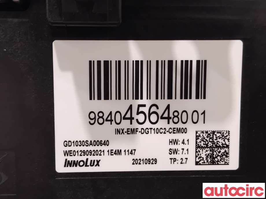 Instrument kjørecomputer til Citroën C4, Spacetourer 2019-->>  (CITROEN|9840456480|)