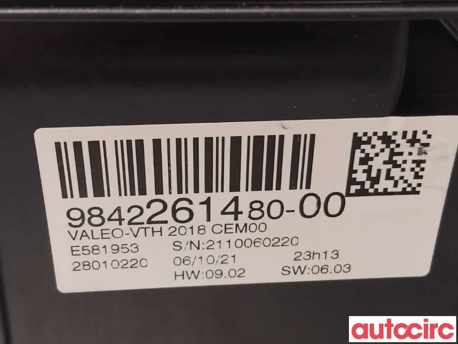 Multimedia display (MCU - Media Controller Unit) til Citroën C4, Spacetourer 2019-->>  (CITROEN|1677219680|E581953|9842261480)