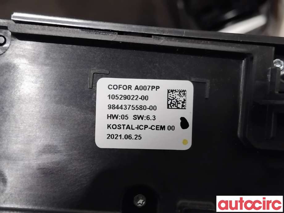 Varmeapparat betjening til Citroën C4, Spacetourer 2019-->> (CITROEN|9831632980|10529022-00|9844375580)
