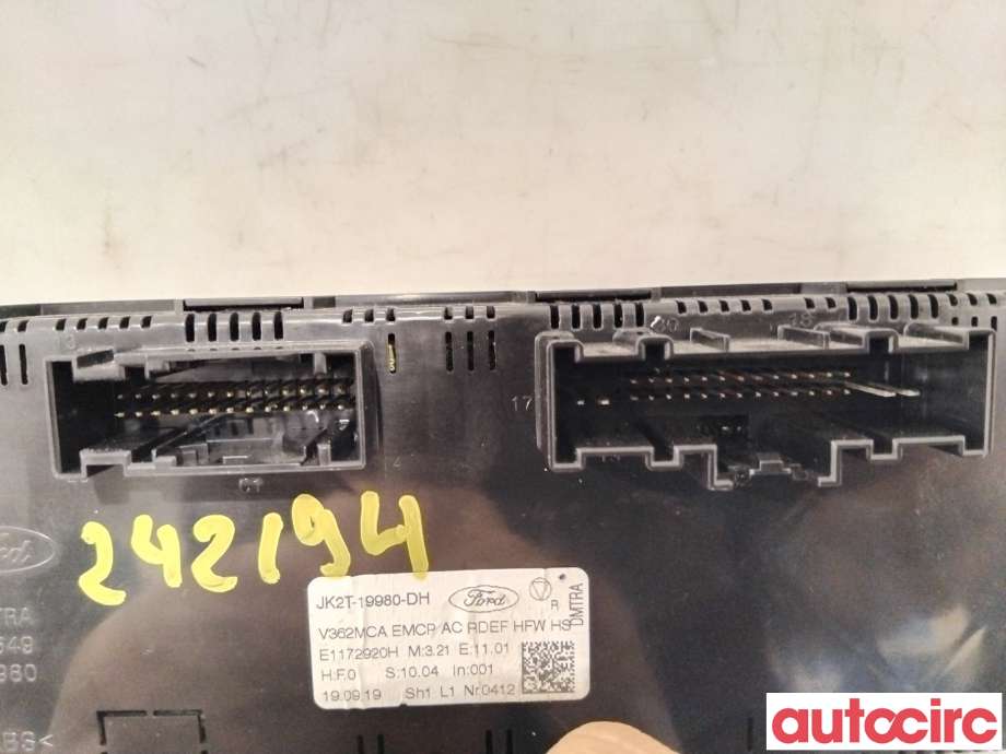 Varmeapparat betjening til Ford Transit Custom 2013-2023 (Type I)  (FORD|2473879||JK2T-19980-DH)