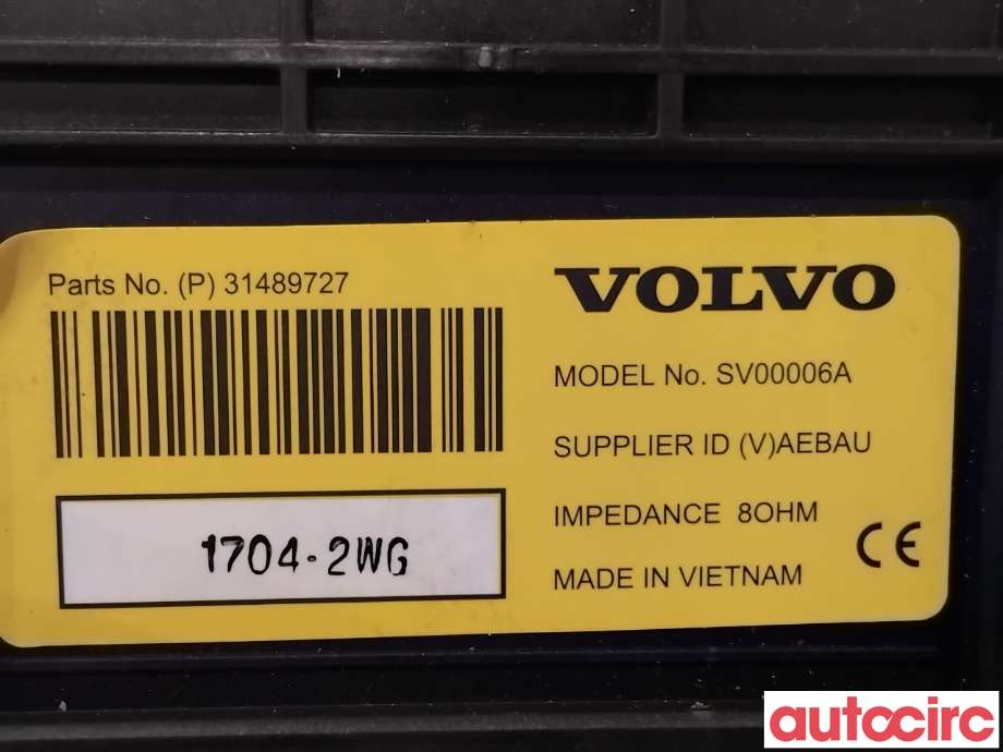 Bilstereo høyttaler til Volvo V90 / V90 CC / S90 2016-->>  (VOLVO|32265661|SV00006A|31489727)