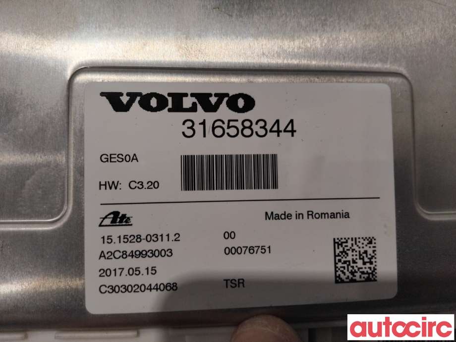 Styreenhet nivå/luftfjæring til Volvo V90 / V90 CC / S90 2016-->>  (VOLVO|31658344|A2C84993003)