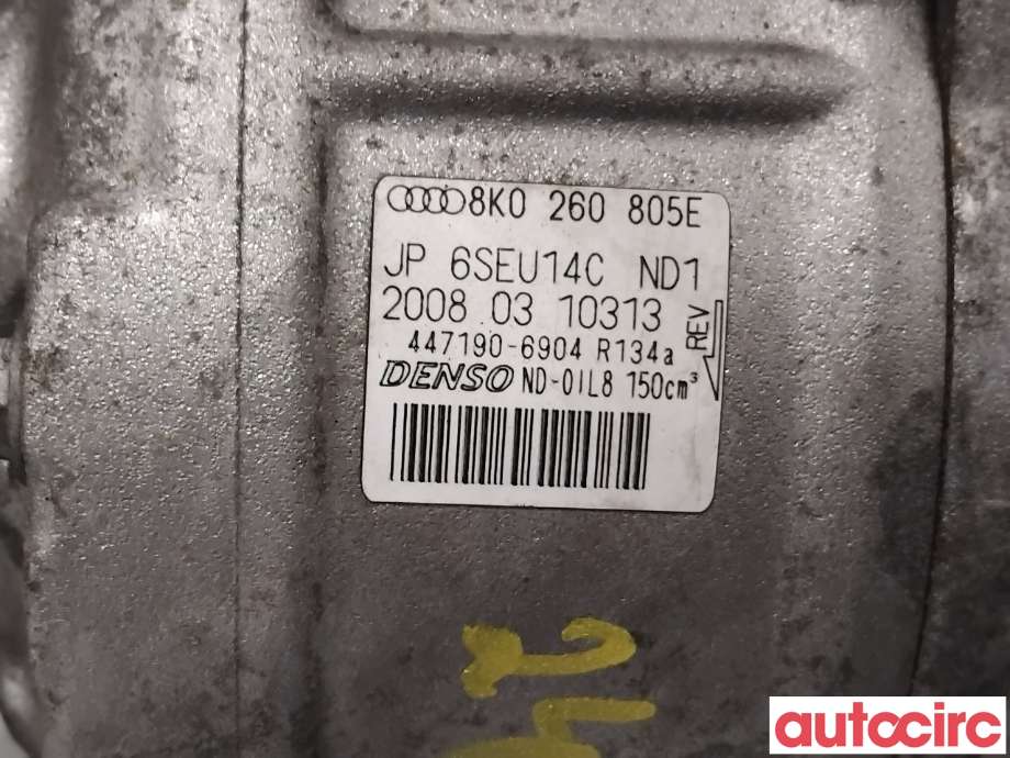 Aircondition kompressor til Audi A4 2007-2014 (Type IV) (B8) (B8) (AUDI|8K0260805L|447190-6904|8K0260805E)