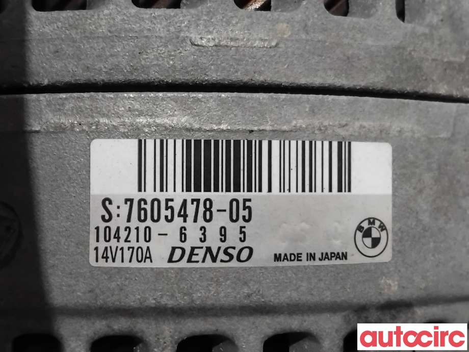 Dynamo til BMW 3-Serie 2012-2018 (F30/F31/F34) (F30/F31/F34) (BMW|12317605478|104210-6395|7605478)