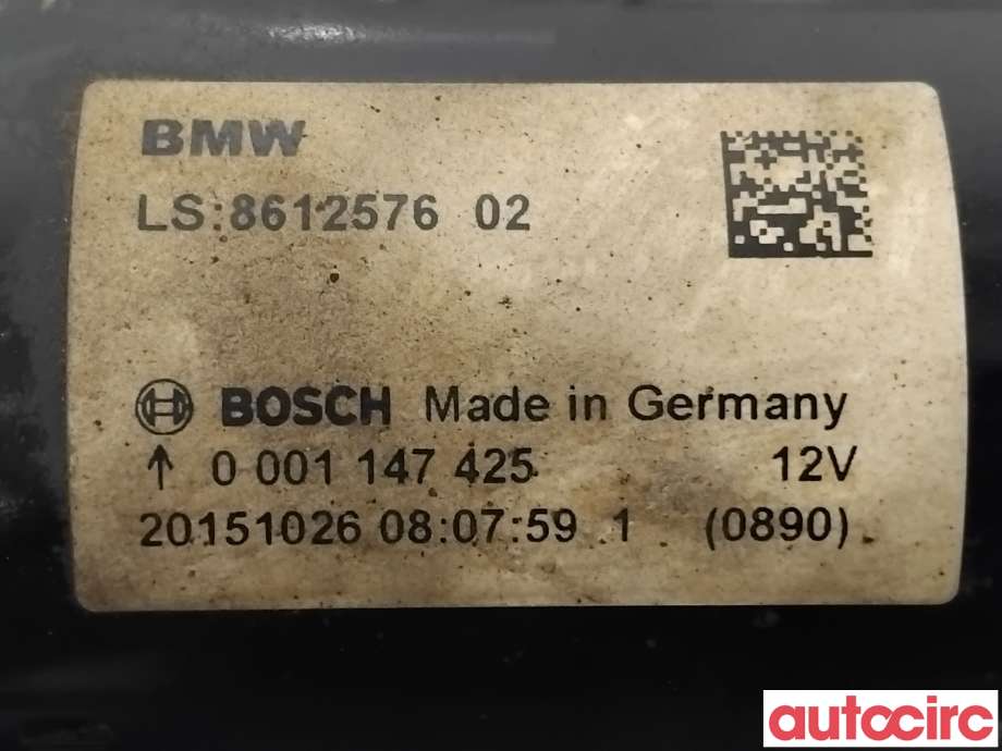 Starter til BMW 3-Serie 2012-2018 (F30/F31/F34) (F30/F31/F34) (BMW|12418612576|0001147425|8612576)