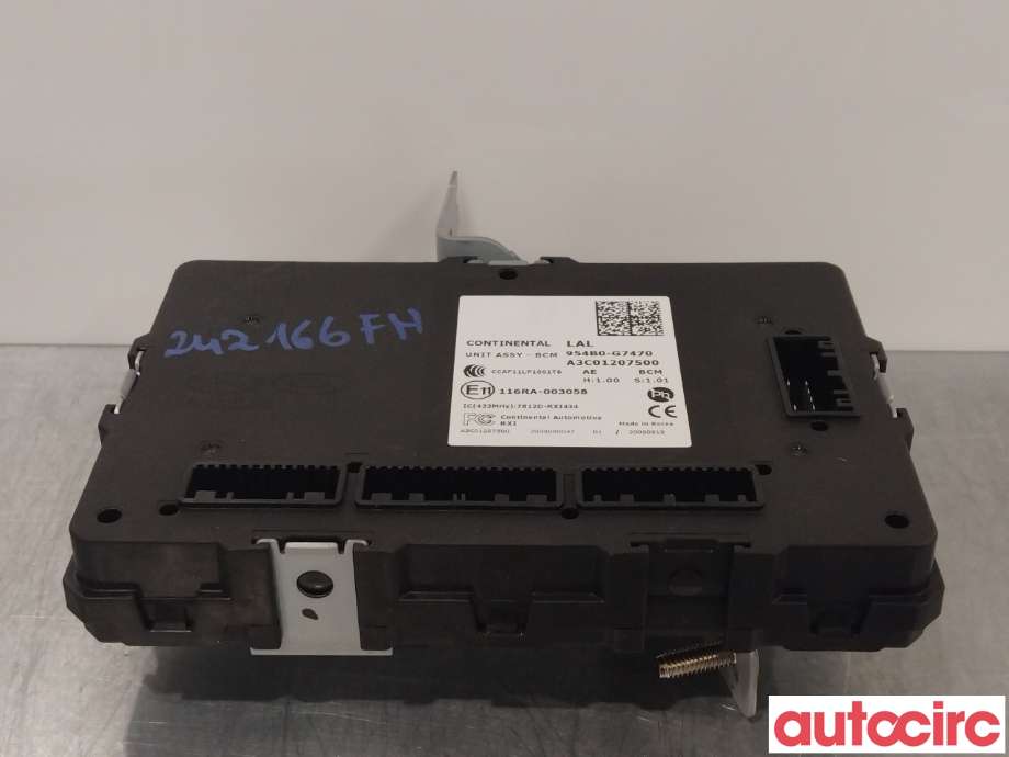 Styreenhet comfort (BCM) til Hyundai Ioniq Electric 2019-->> (Fase 2)  (HYUNDAI|954B0G7470)