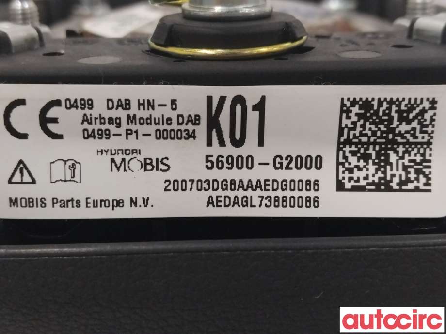 Airbag rattpute til Hyundai Ioniq Electric 2019-->> (Fase 2)  (HYUNDAI|56900G2000T9Y)