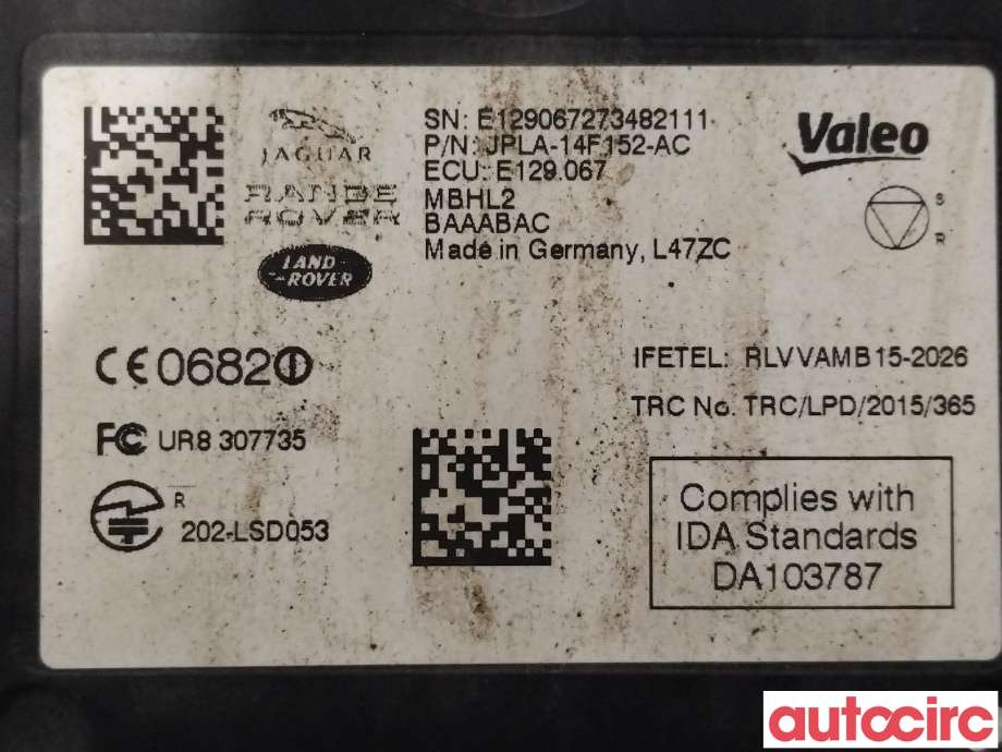Sensor radar til Land Rover Discovery 2017-->> (Type V) (LAND-ROVER|LR123894|LR099525|JPLA-14F152-AC)