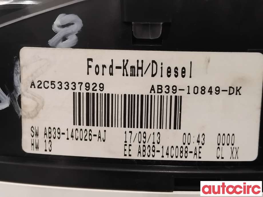 Instrumentpanel til Ford Ranger 2012-2015  (FORD|2051147|A2C53337929|AB39-10849-DK)
