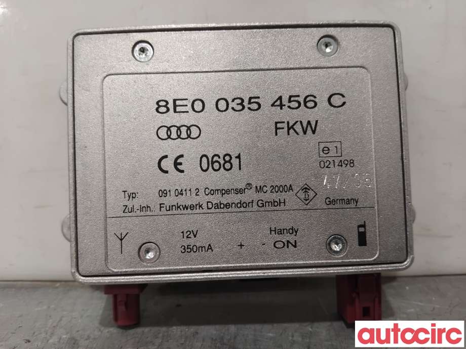 Antenne forsterker til Audi A3 2003-2008 (Type II, Fase 1) (AUDI|8E0035456D||8E0035456C)