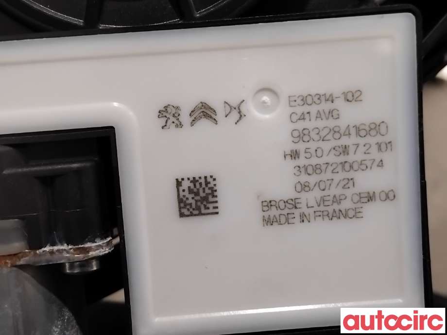 Ruteheis venstre foran til Citroën C4, Spacetourer 2019-->>  (CITROEN|9832821680|E30314-102|9832841680)