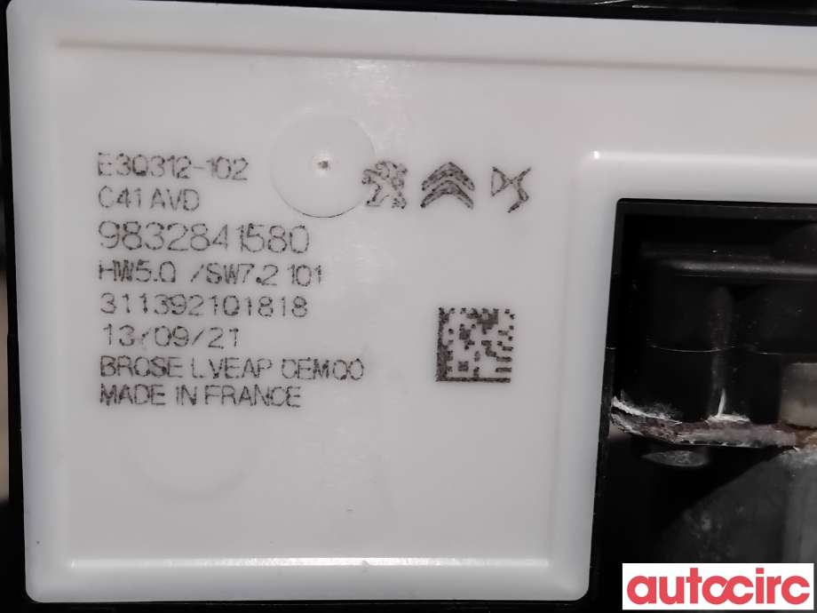 Ruteheis høyre foran til Citroën C4, Spacetourer 2019-->>  (CITROEN|9832821580|E30312-102|9832841580)