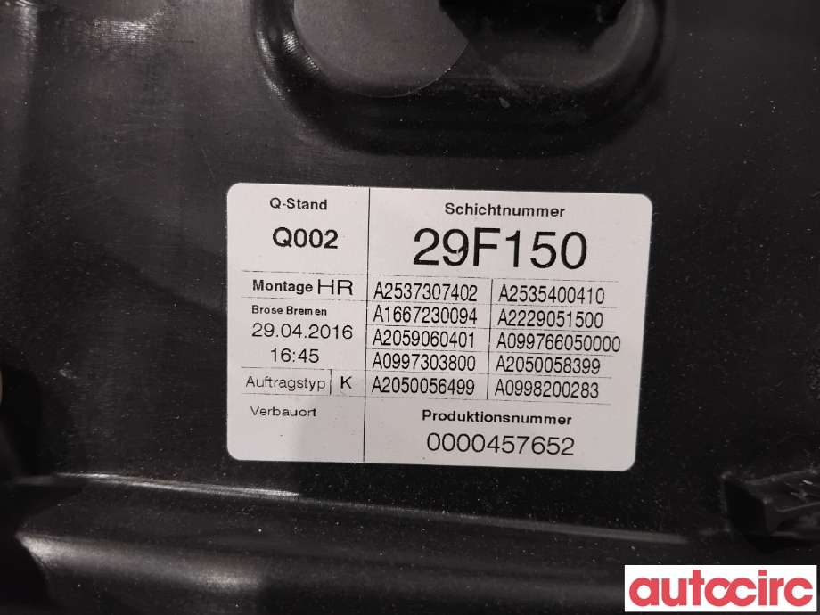 Ruteheis til Mercedes GLC 2015-2022 (X253) (X253) (MERCEDES|A2537308002|)