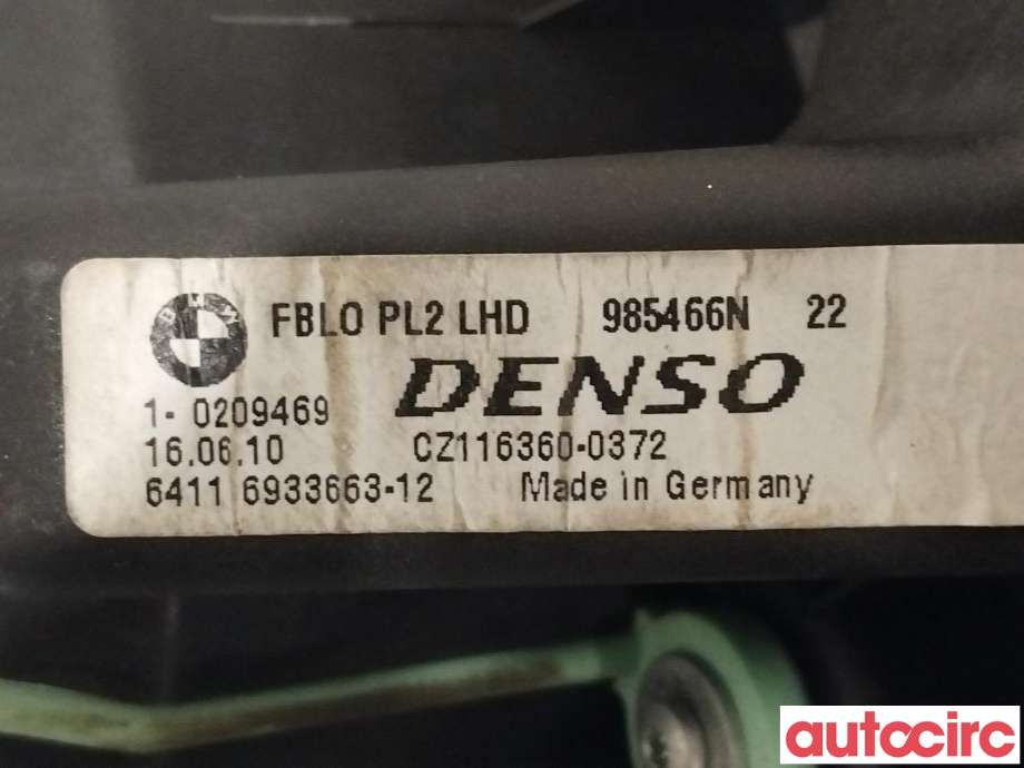 Varmeapparat motor til BMW 3-Serie 2005-2011 (E90/E91/E92/E93) (E90/E91/E92/E93) (BMW|64119227670|64116933663-12)