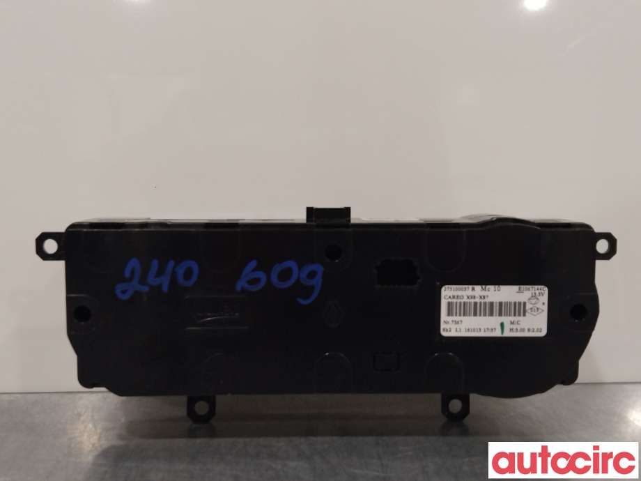 Varmeapparat betjening til Renault Captur 2013-2020 (Type I)  (RENAULT|275100037R)