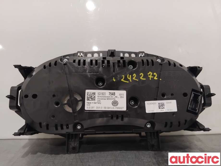 Instrumentpanel til VW e-Golf 2017-2020 (Fase 2)  (VOLKSWAGEN|5G1920754B|A2C99141300)
