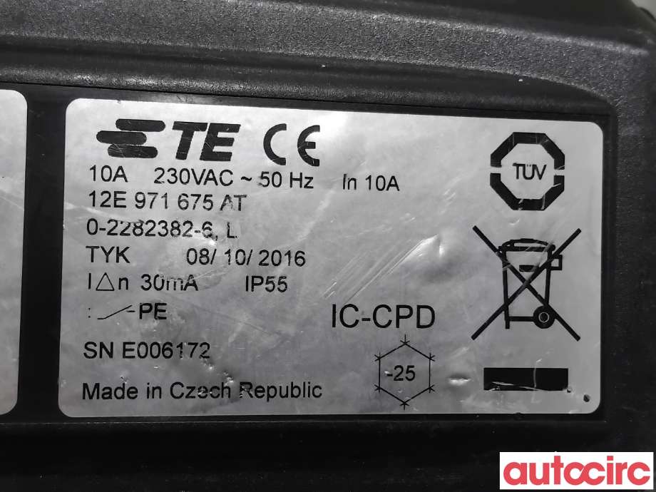 Batterilader kabel til VW e-Golf 2017-2020 (Fase 2)  (VOLKSWAGEN|12E971675CG|0-2282382-6L|1EA971675AP)