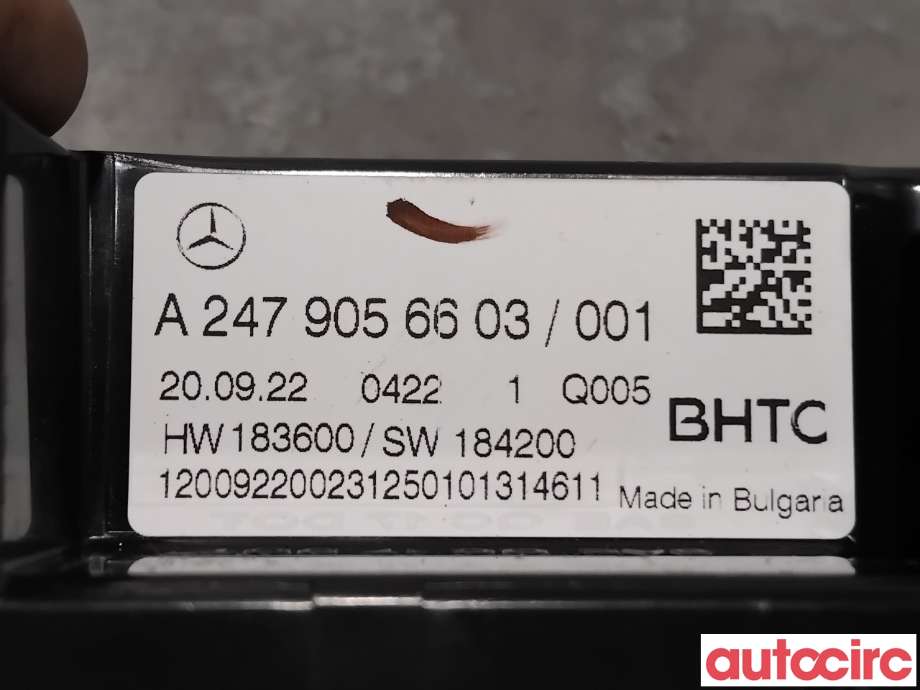 Varmeapparat betjening til Mercedes EQA 2021-->>  (MERCEDES|A2479056603|)