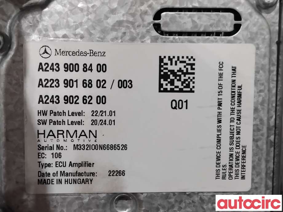 Styreenhet diverse til Mercedes EQA 2021-->>  (MERCEDES|A2439008400||A2439000401)