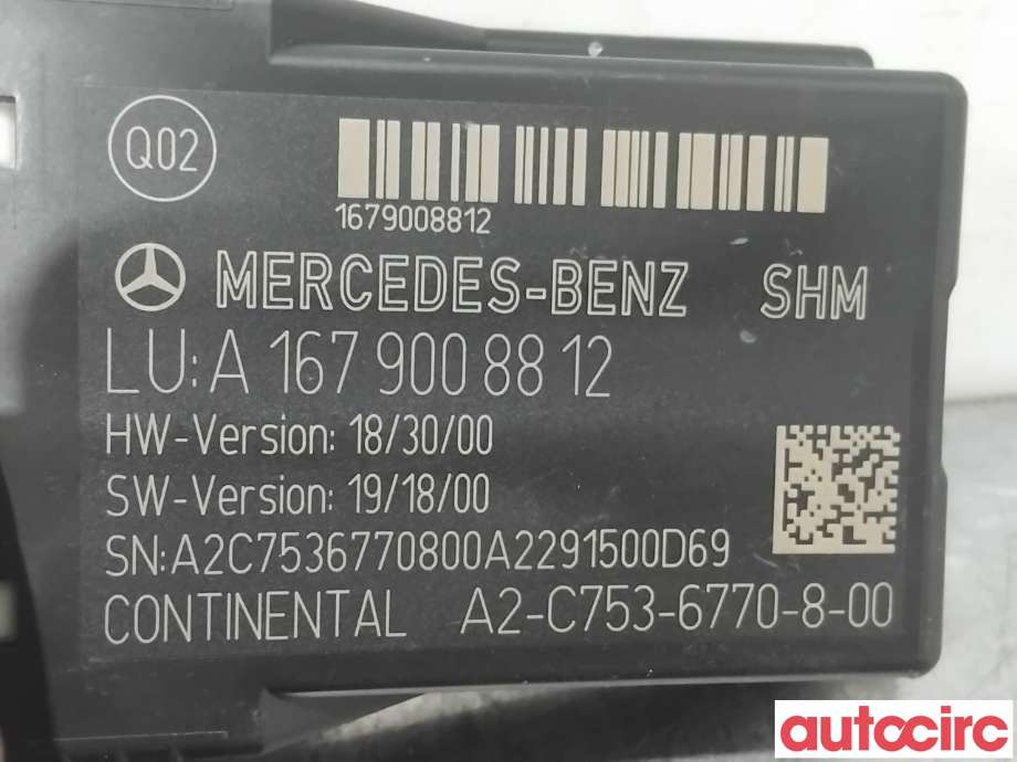 Styreenhet diverse til Mercedes EQA 2021-->>  (MERCEDES|A1679008812|A2-C753-6770-8-00)