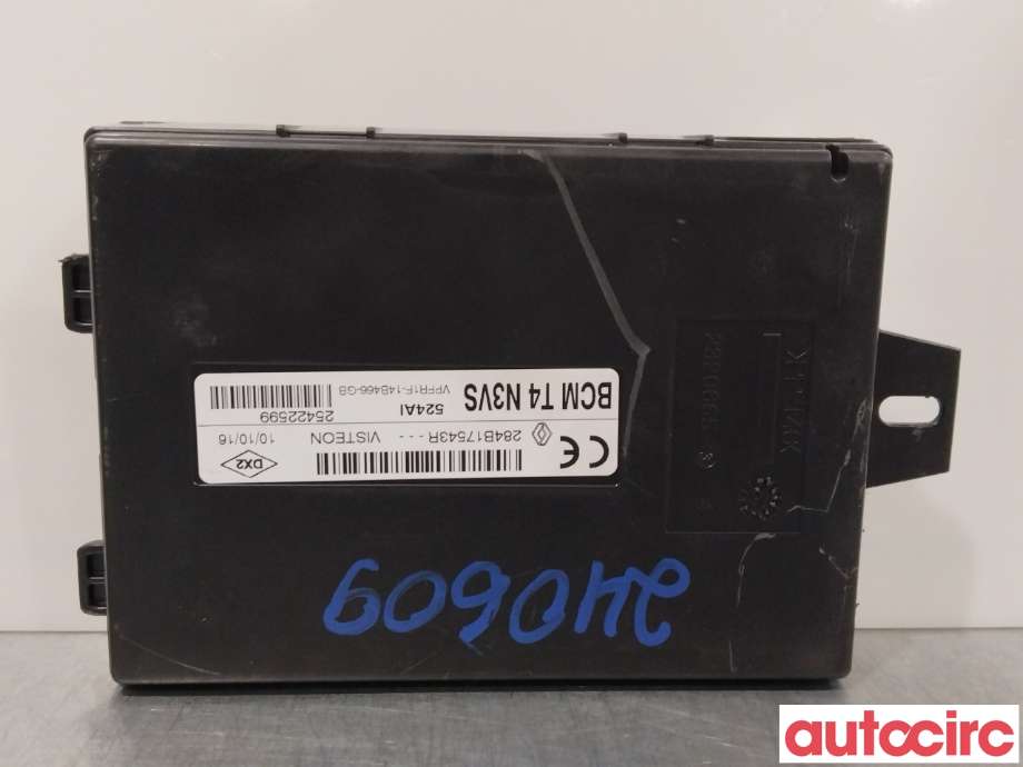 Styreenhet comfort (BCM) til Renault Captur 2013-2020 (Type I)  (RENAULT|NO NR||284B17543R)