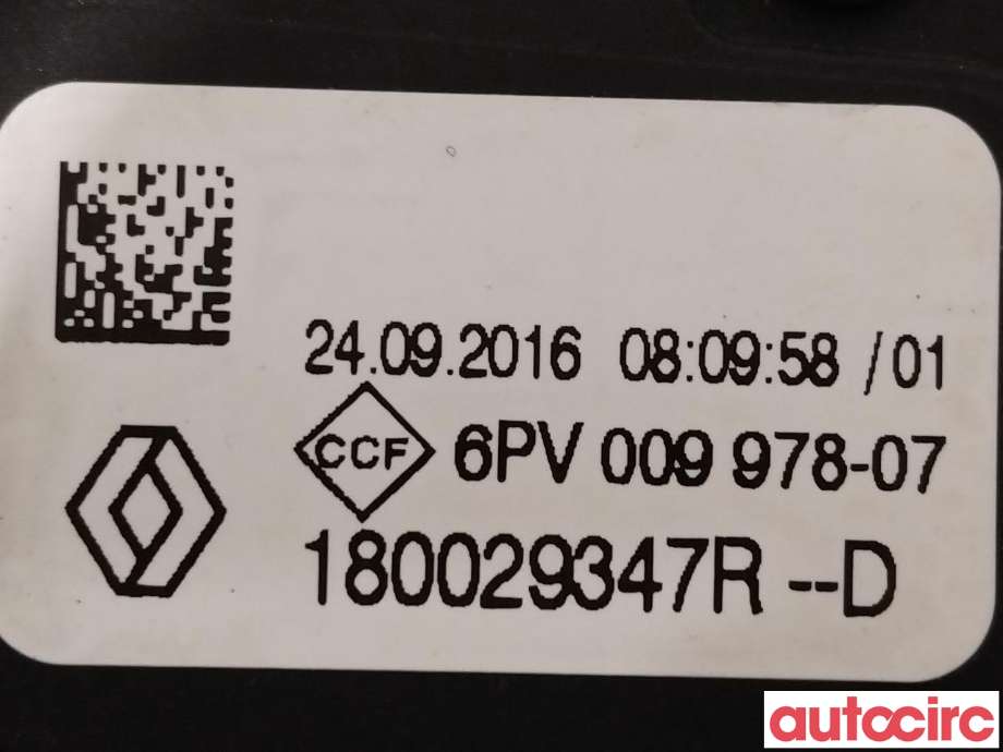 Pedal gass til Renault Captur 2013-2020 (Type I)  (RENAULT|NO NR||180029347R)