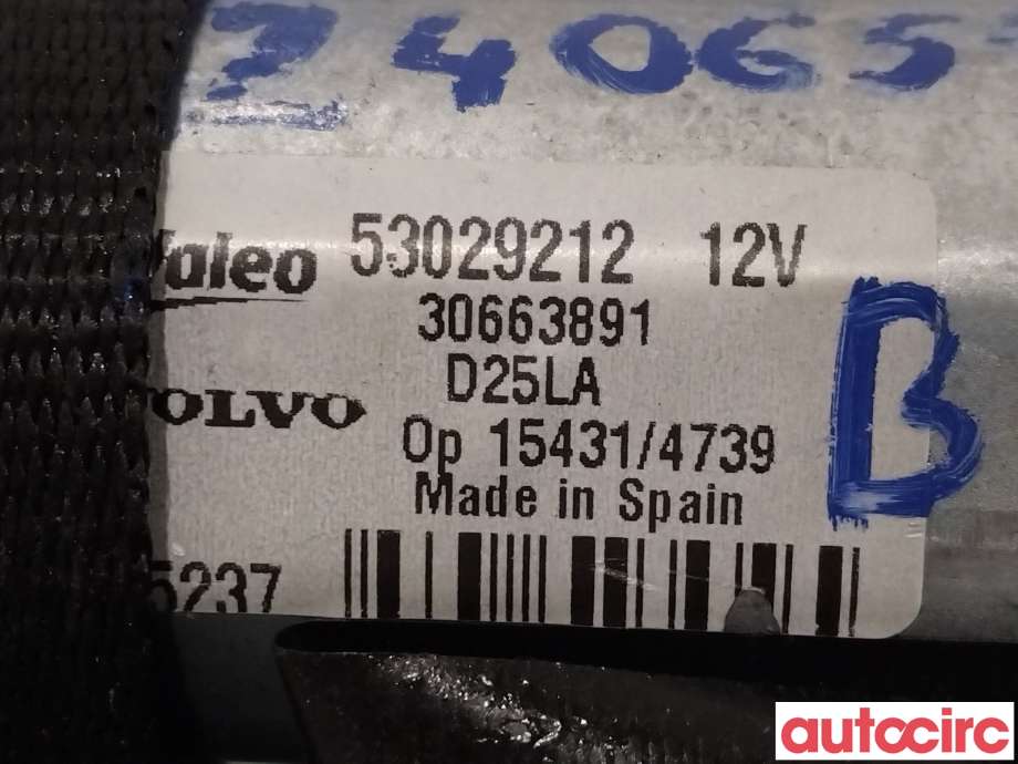 Viskermotor bakrute til Volvo XC70 2008-2013 (Type II, Fase 1)  (VOLVO|31290787||30663891)