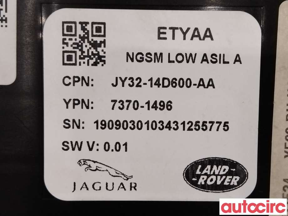 Styreenhet diverse til Jaguar I-PACE 2018-->>  (JAGUAR|T2R25464|7370-1496|JY32-14D600-AA)
