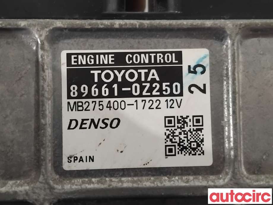 Styreenhet motor til Toyota Auris 2010-2012 (Type I, Fase 2)  (TOYOTA|896610Z250|MB275400-1722|89661-0Z250)