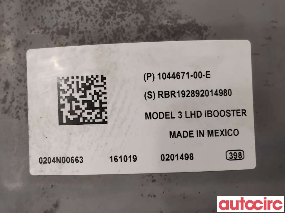 Bremsekraft-forsterker til Tesla Model 3 2018-2023 (Fase 1)  (TESLA|1044671-00-C|0204847407|1044671-00-E)