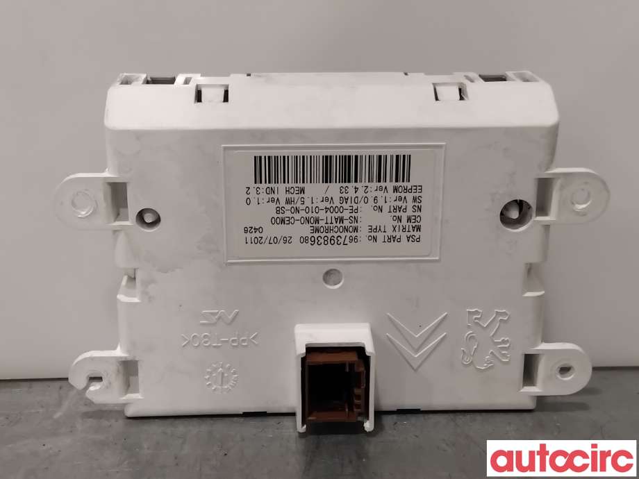 Instrument kjørecomputer til Peugeot RCZ 2010-2015 (PEUGEOT|6593L5|PE-0004-010-N0-SB|6593S7)