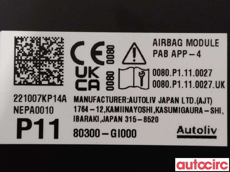 Airbag passasjer til Hyundai Ioniq 5 2021-->>  (HYUNDAI|80300GI000)