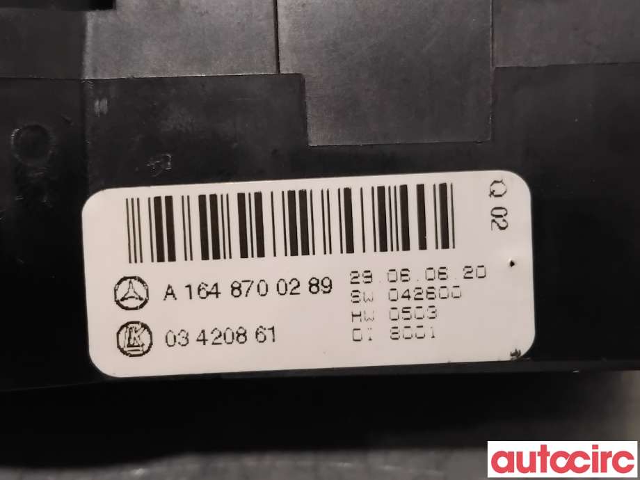 Varmeapparat betjening til Mercedes GL 2006-2012 (X164) (X164) (MERCEDES|A1648700289|03420861|A1649066100)