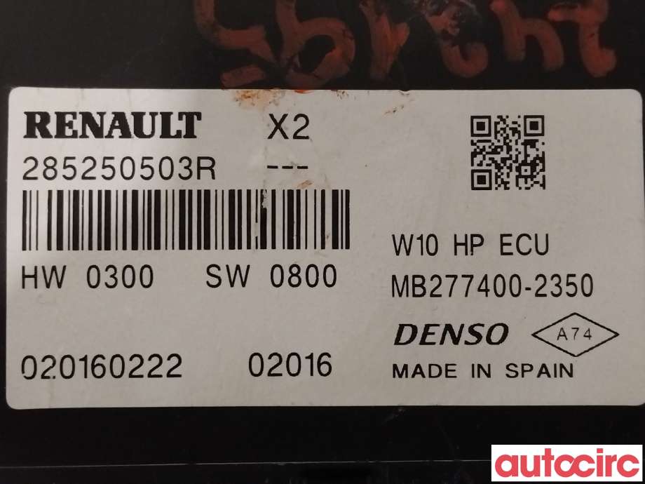 Styreenhet klima/aircondition til Renault Zoe 2013-2019 (Fase 1)  (RENAULT|285250503R)