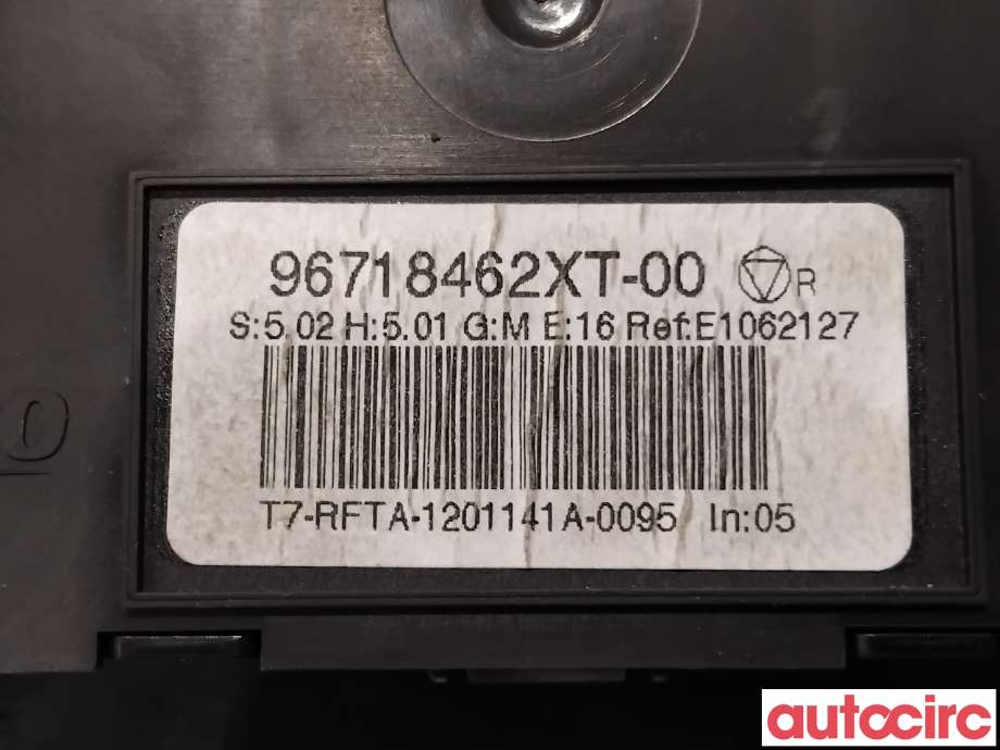 Varmeapparat betjening til Peugeot RCZ 2010-2015 (PEUGEOT|6452S2||96718462XT)