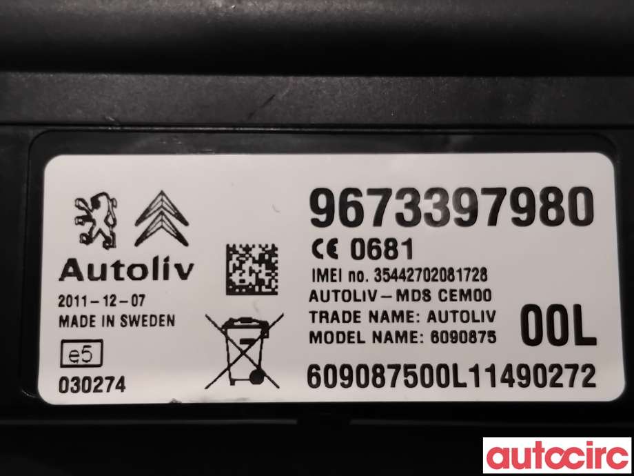 Dashbord telefon til Peugeot RCZ 2010-2015 (PEUGEOT|6579RQ|6090875|9801739680)