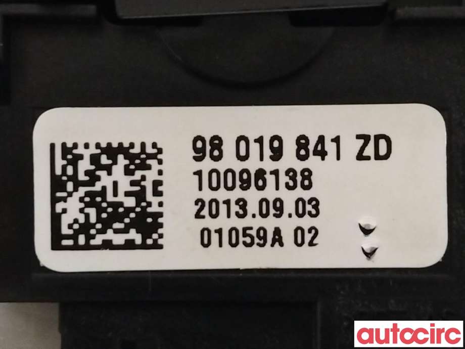 Bryter setevarme til Peugeot 308 2013-2021 (Type II)  (PEUGEOT|98019841ZD)