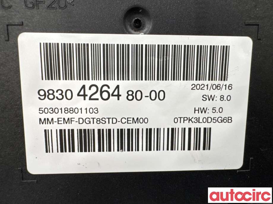 Multimedia display (MCU - Media Controller Unit) til Citroën Berlingo 2019-->> (Type III)  (CITROEN|9828422080||9830426480)